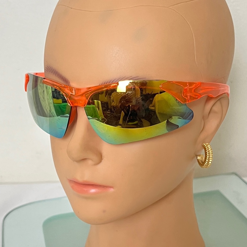 Foster Grant NS0917 Jose ORG MRF FMR Mirror Sporty Sunglasses. Orange